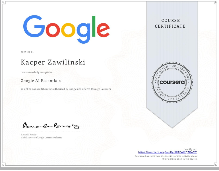 AI Essentials - Professional Certificate